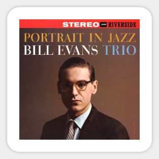 Vintage Bill Jarr Evans Music Trio Portrait Song in Jazz Album Sticker